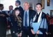 Mikhail Sergeyevich Gorbachev, President of Green Cross, International,  Dr. Michiko Ito and Ven. Gensei Ito at the Mayor’s Office in the Town Hall of Loreto.