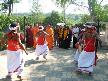 Procession to Sanchi Centre led by the purifying drumming