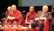 His Holiness The Dalai Lama speaking from the panel